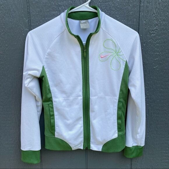 Nike Girl's Zip Up Exercise Sports Warm Up Jacket - Picture 1 of 9